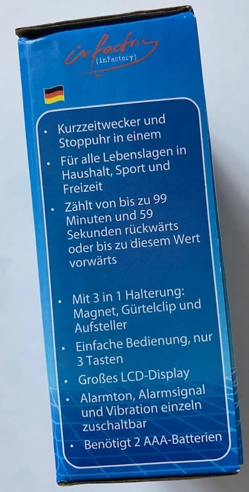 Sicherheitsangabe auf der Originalverpackung